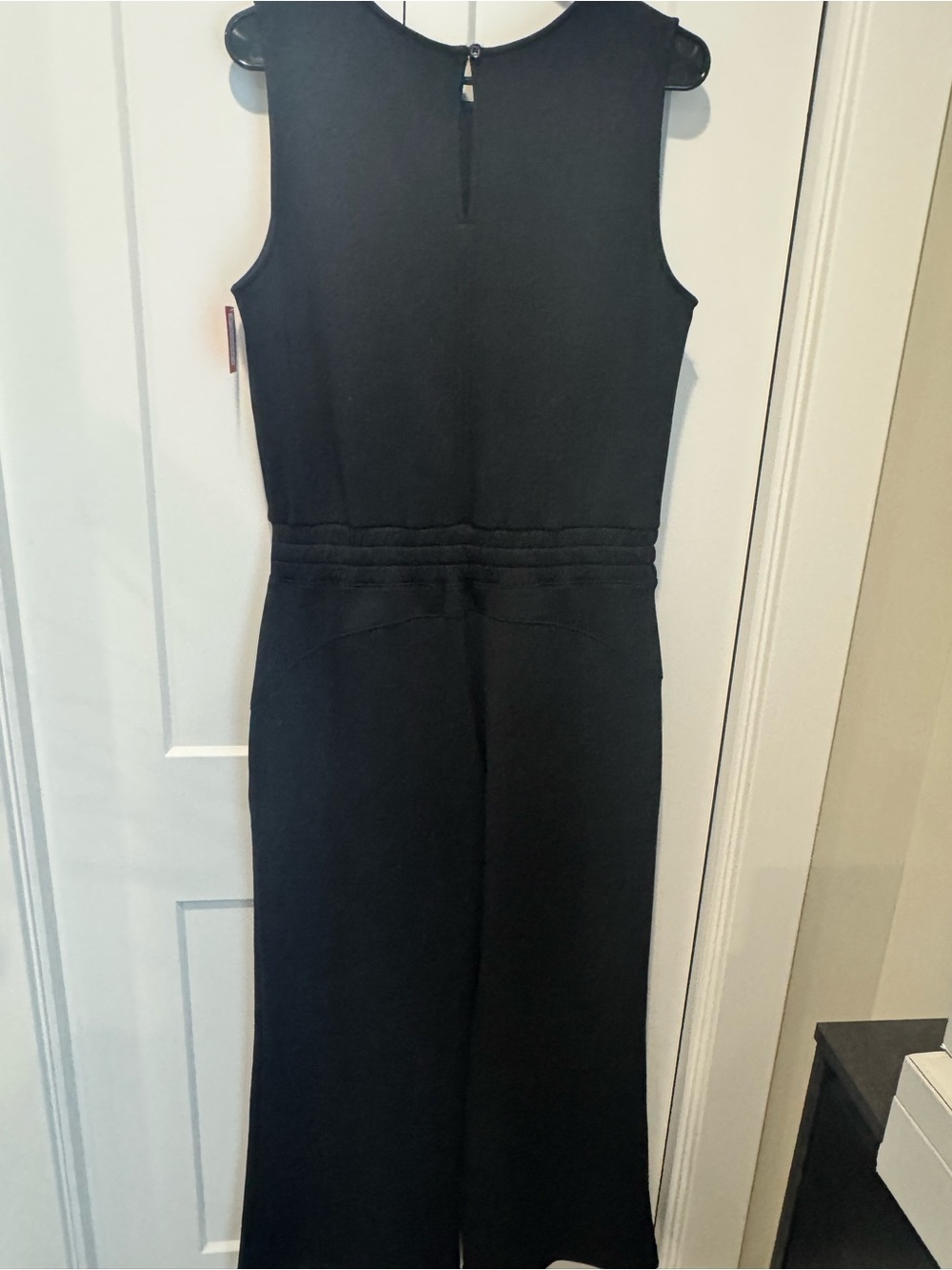 SPANX Black Sleeveless Wide-Leg Jumpsuit with Drawstring new with tags - Picture 4 of 6